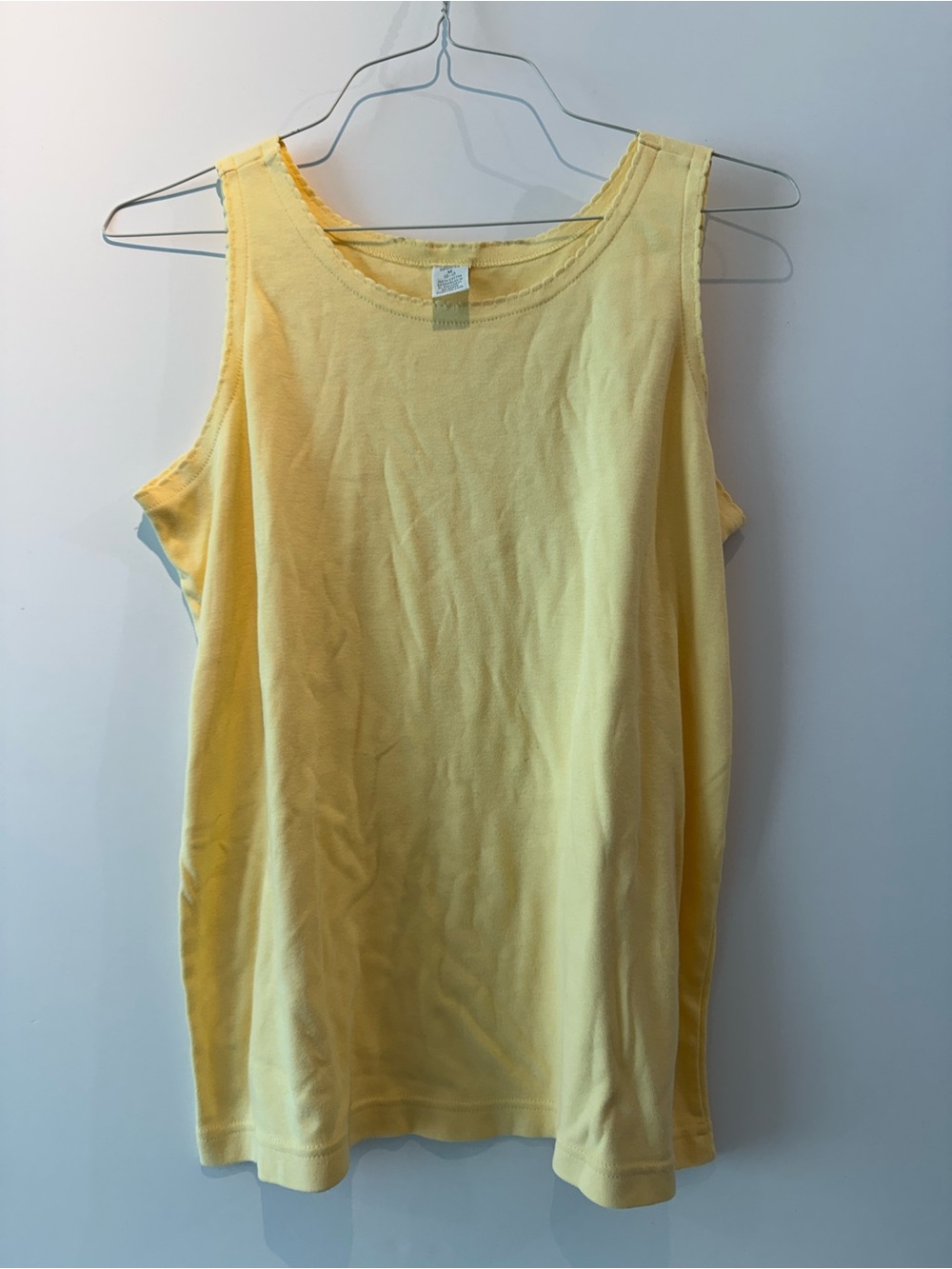 Lands' End Yellow Cotton Sleeveless Tank